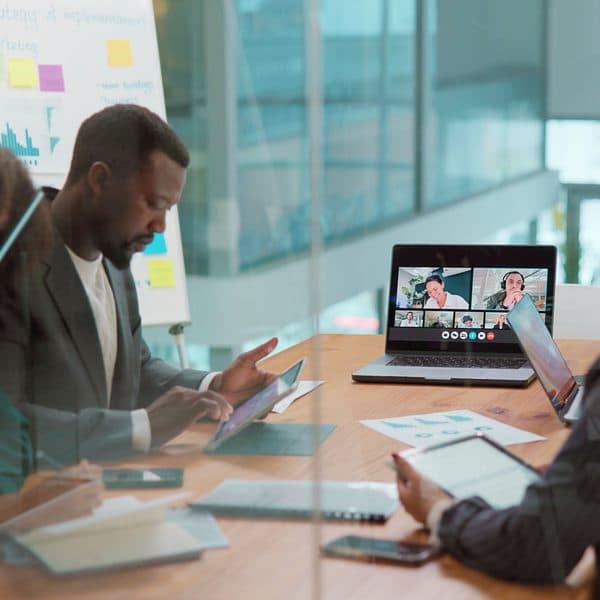 A whiteboard session with a client team